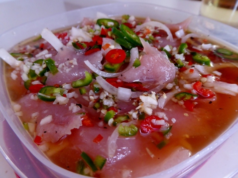 Pickled marlin with chilli